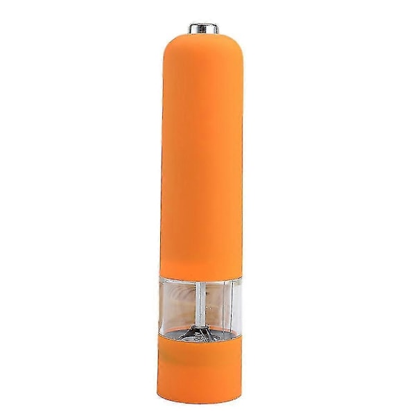 Sähköinen merisuola- ja pippurimyllysetti, paristokäyttöinen, valaistu ja säädettävissä, 2-pakkaus - WELLNGS orange