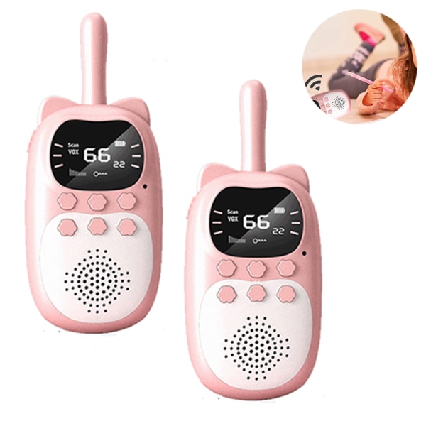 Lelut 3-14-vuotiaille lapsille Walkie Talkie pojille Tytöt 22-WELLNGS Pink + Pink