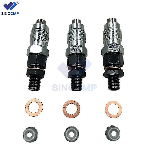 3 stk. /sæt D722 D782 Motorbrændstofinjektorer 16001-53000 16001-53002 til Kubota Gf1800e Bx1860 Bx1880 Bx2360-WELLNGS