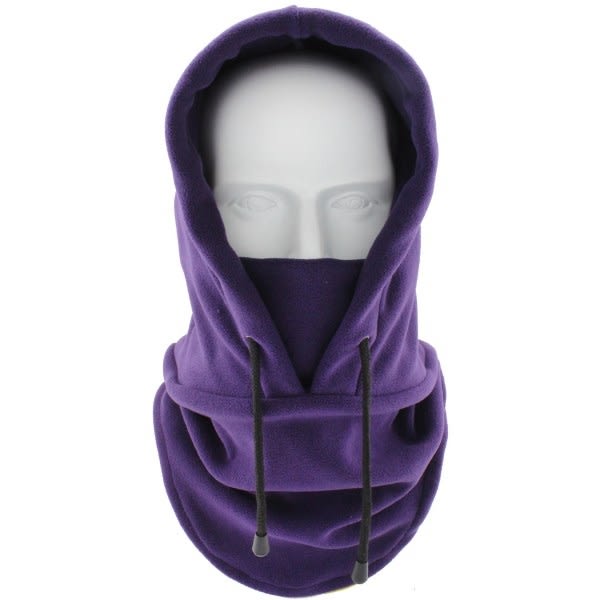 Galaxy Skiproof skimaske varm ulden hætte i vinter multifunktionel ansigtshætte (lilla) Purple-WELLNGS