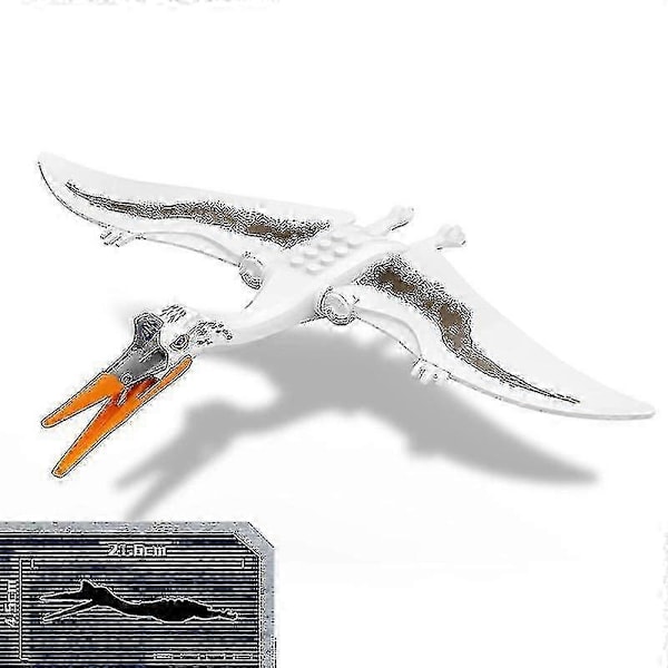 1 stk. Jurassic Stor Størrelse Dinosaur Byggeklodser T-rex Quetzalcoatlus Spinosaurus Actionfigurer Børnelegetøj - WELLNGS Quetzalcoatlus