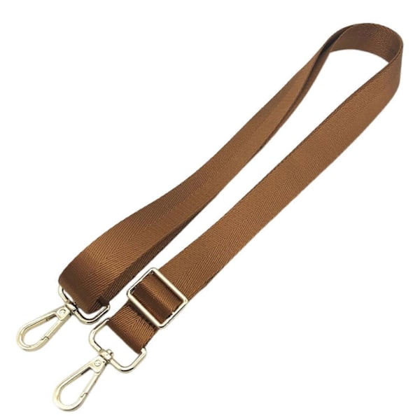 Färgglad Väska Axelrem med Karbinhake Justerbar Breddad Enkel Axel Crossbody Meddelande-WELLNGS Brown