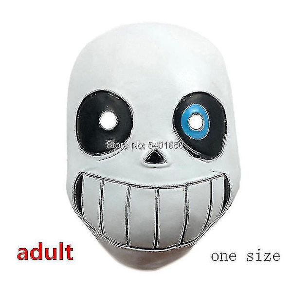 Chomel Undertale Sans Cosplay Hoodies Latex Maske Cool Skelet Cos Blå Frakke Halloween Cosplay Kostume Unisex Jakke Hovedbeklædning-WELLNGS just a mask M