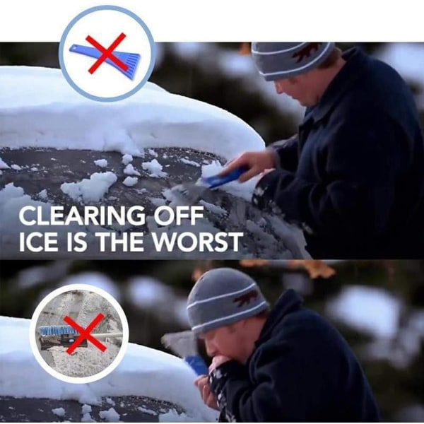 kpl jääkaavin kaavin pyöreä magic kartiomainen jääkaavin lumilapio työkalu auton tuulilasiin (sininen, punainen)-WELLNGS
