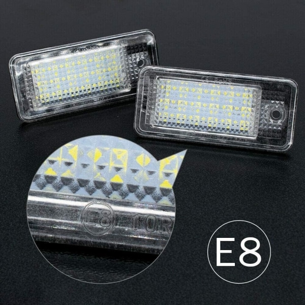 LED-nummerplåtsbelysning 18 SMD för Audi A3/S3/A4/S4/A5/S5/A6/S6/A8/S8/Q7-WELLNGS