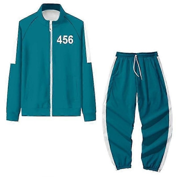 Squid Game Hoodie Tracksuit Dragt Halloween Party Cosplay Kostume - WELLNGS 456 2XL