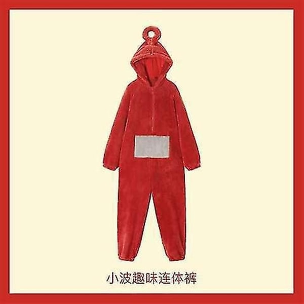 2024-unisex Teletubbies Kostymer Disi Onesies Lala Cosplay Pyjamas Vuxna Pyjamas Djur Sovkläder Jumpsuit S-WELLNGS Red M
