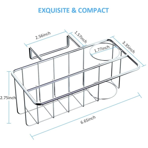 Svamp hållare för diskho Caddy - Diskho hållare för diskho, 2 tu-WELLNGS Sponge frame with rod