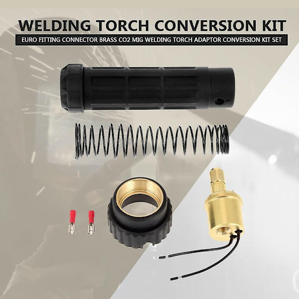Euro Fitting Connector Messing Adapter Kompatibel CO2 Mig Svejsebrænder-WELLNGS