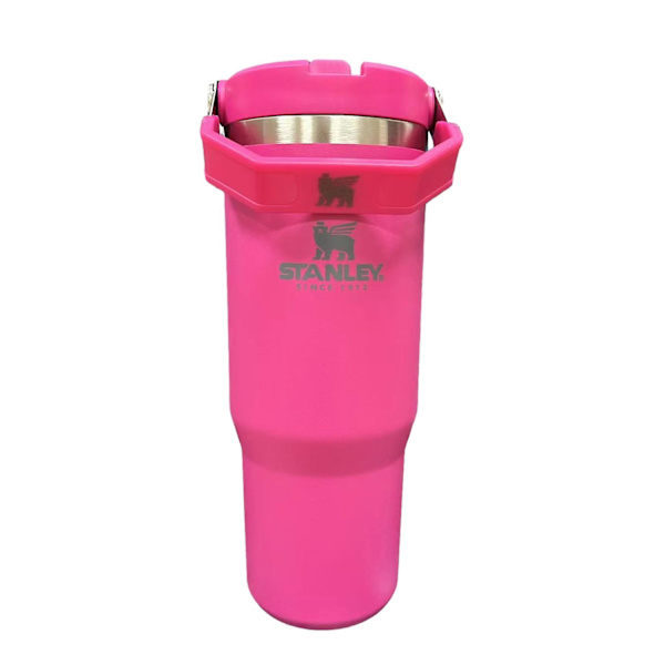 30oz Halmkopp i Rostfritt Stål Vakuumisolerad Kopp Läcksäker Stor Kapacitet Termosmugg för Hem Kontor-WELLNGS Rose Red
