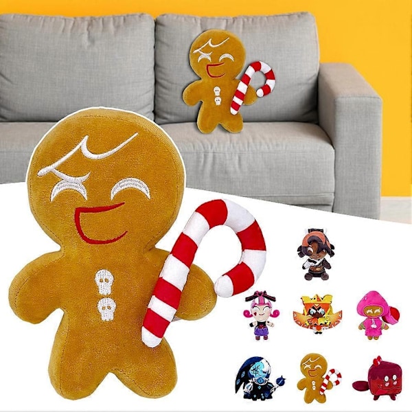 Cookie-Run-Kingdom Plysj Kosedyr Dukke for Bil Sofa Kontor Dekor-WELLNGS D