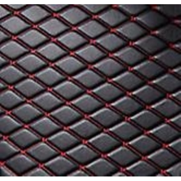 Läder bagagerumsmatta för Porsche Cayenne 2018 2019 2020 2021 2022 2023 bakre bagageutrymme tillbehör kudde lastfodral 2024-WELLNGS black red wire