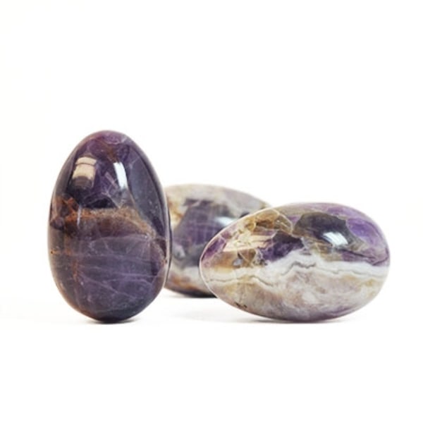 Stenägg utan hål, naturlig ametist, 2x3cm, 1st lila-WELLNGS purple