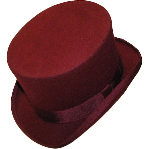 Handgjord ulltopphatt med satin-foder - WELLNGS Moroon XL