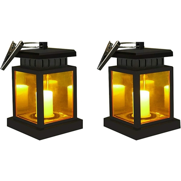 Solar Lantern Waterproof LED Flashing Flameless Light Outdoor Garden Hanging Parasol Light LED Safety Night Light with Clip-WELLNGS