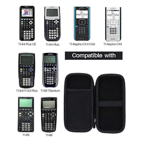 Hårdt etui kompatibelt med TI-84 Plus /TI-84 Plus/TI-Nspire CXII CAS/TI-Nspire CXII/TI-83 Plus/TI-89 Titanium/TI-85 /TI-86-WELLNGS