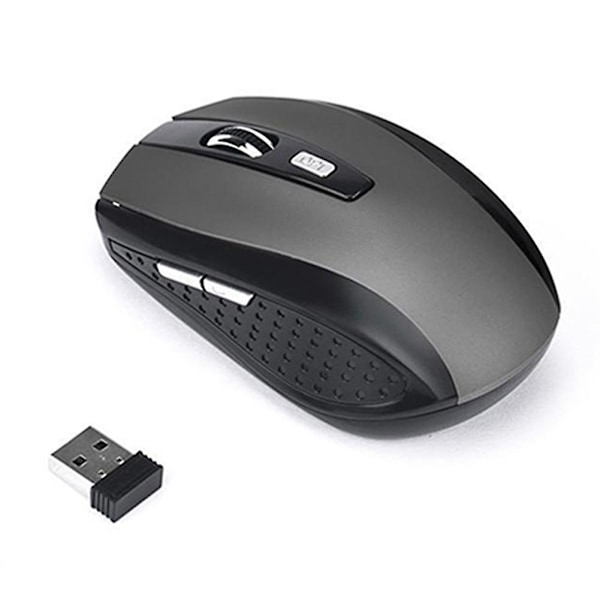 Wireless Gaming Mouse 1200dpi 2.4GHz Ergonomic USB Receiver Mice for PC Laptop-WELLNGS Gray  7500