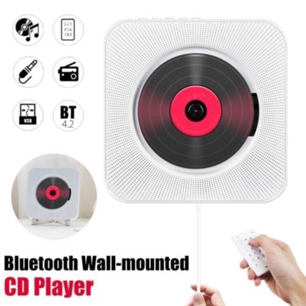 Väggmonterad CD-spelare Surroundljud FM-kontroll Stereohögtalare Home-WELLNGS Black
