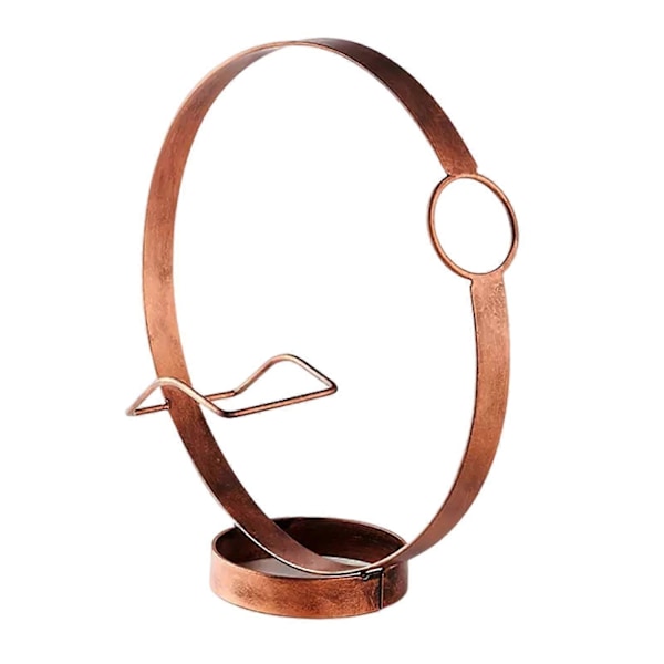Vinflaskeholder i jern, rødvin, flaskeholder til voksne drikkevarer, metal vinreol organizer, flaskeopbevaringsholder - WELLNGS Bronze