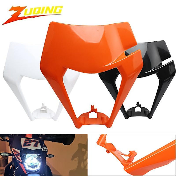 Motorcykelmaske til KTM Forlygteplade Exc Plastikkit XC SX SXF XCW 125 til 500 SMR 2021 2022 2023 Dirt Bike Motocross-WELLNGS Orange
