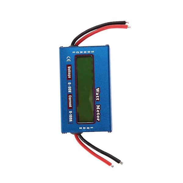 Digital Wattmeter Wattmätare Strömmätare DC 60V 100A Balans Spänning Batteri Checker-WELLNGS