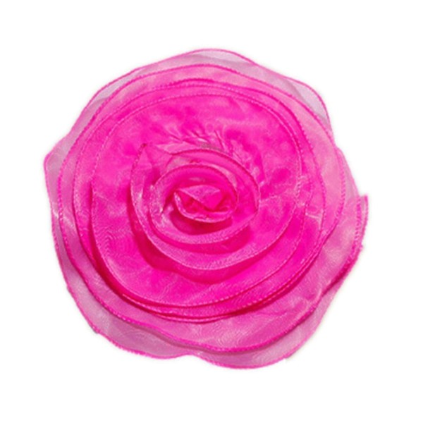 Elegant Blomsterkorsage Nål Prydnad Iögonfallande Stor Blomsternål Delikat Tygblomma Broschnål Accessoar-WELLNGS hot pink