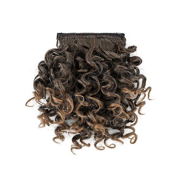 Afro Bangs 8 tum lockigt lugg extensions Clip in Bangs-WELLNGS black & blond