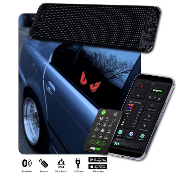 LED Matrix Pixel Panel Rullande Ljus Stark Reklam LED Skyltar Flexibel USB 5V LED Bilskylt Bluetooth App Kontroll-WELLNGS