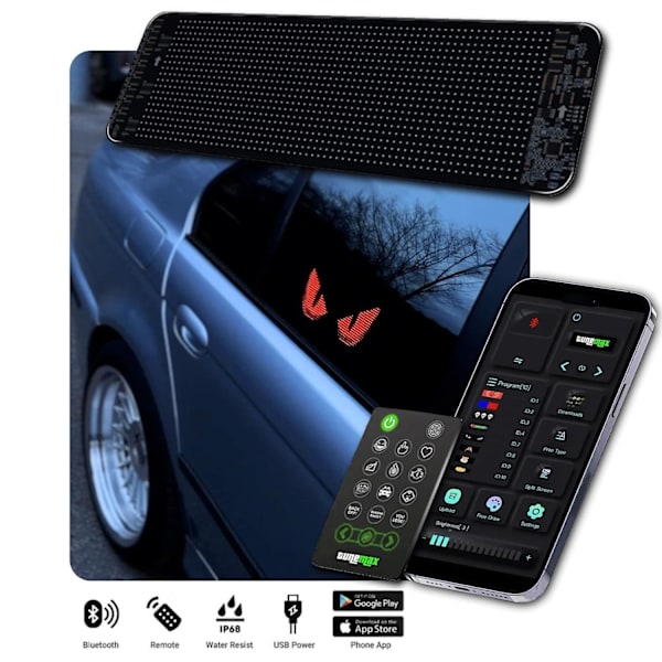 Led Matrix Pixel Panel Scrolling Bright Advertising Led Signs Fleksibel Usb 5v Led Bilskilt Bluetooth App Control-WELLNGS