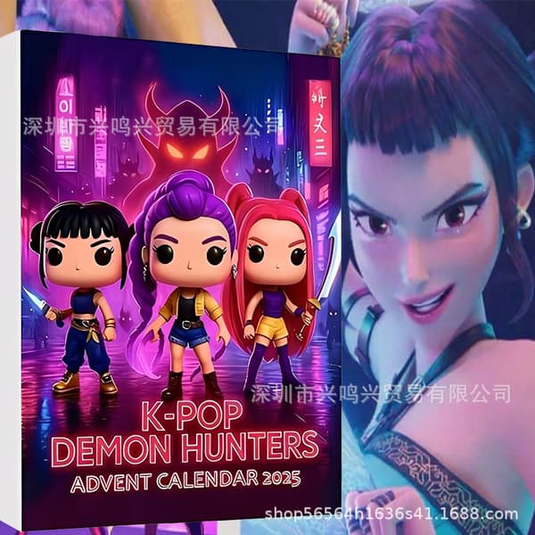 Populär K-POP Devil Hunter Julnedräkning Akryl Nyckelring Set-WELLNGS