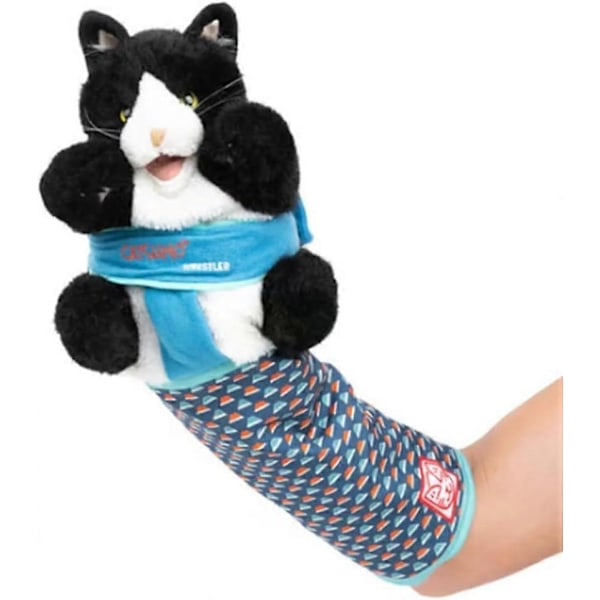 Kattdocka Brottare, Katt Handdockor Plyschdjur, med Tuff Vaddering för Säker Interaktiv Lek, för Tristessbekämpande Träning-WELLNGS 2PCS
