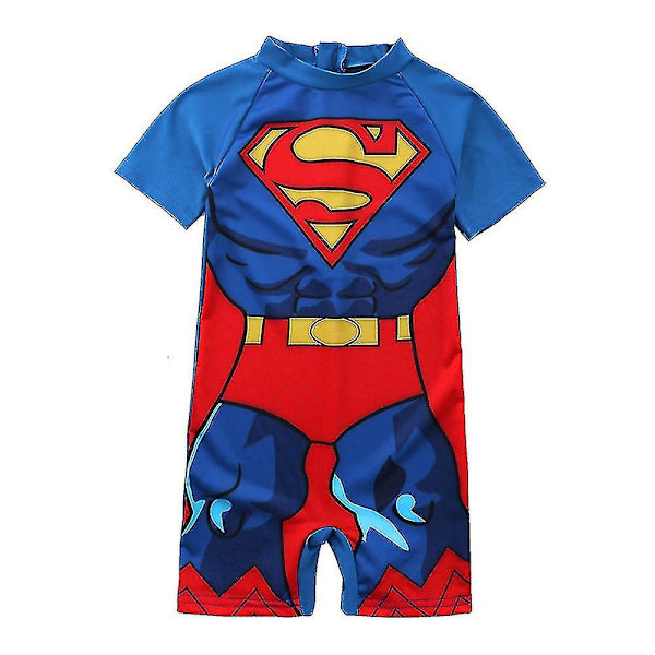 Badesæt til børn i alderen 3-11 år - Superman badedragt - WELLNGS Superman 8-11 Years