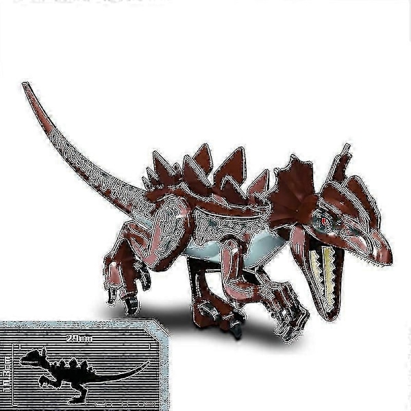 1 stk. Jurassic Stor Størrelse Dinosaur Byggeklodser T-rex Quetzalcoatlus Spinosaurus Actionfigurer Børnelegetøj - WELLNGS Velociraptor