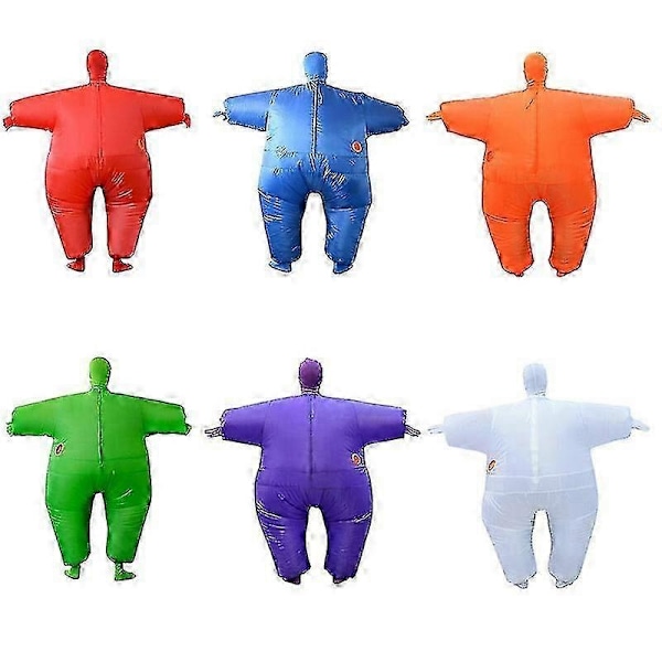 Uppblåsbar Helkroppsdräkt Kostym Vuxen Rolig Rollspel Kläder Fest Leksak Present - WELLNGS Red