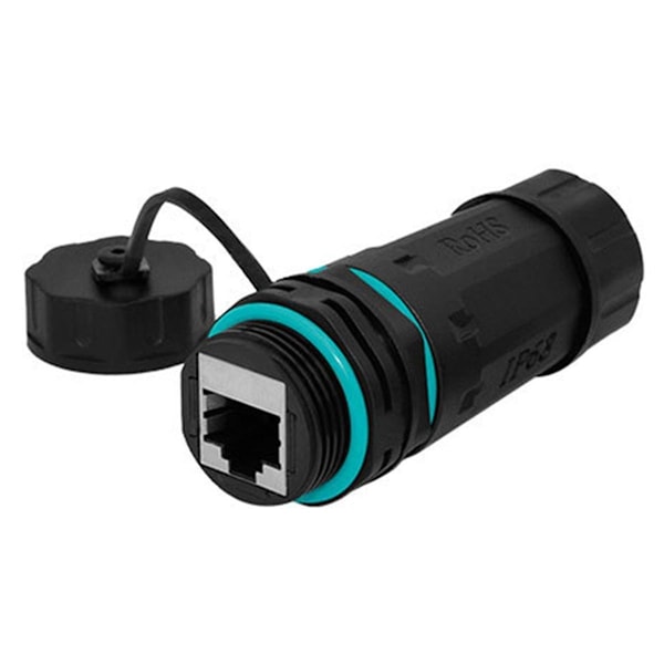 RJ45 Netværkskabel Connector - Vandafvisende IP68 Cat5/Cat6 Udendørs Støvbestandig Rj45 Ledningsforbindelse - WELLNGS