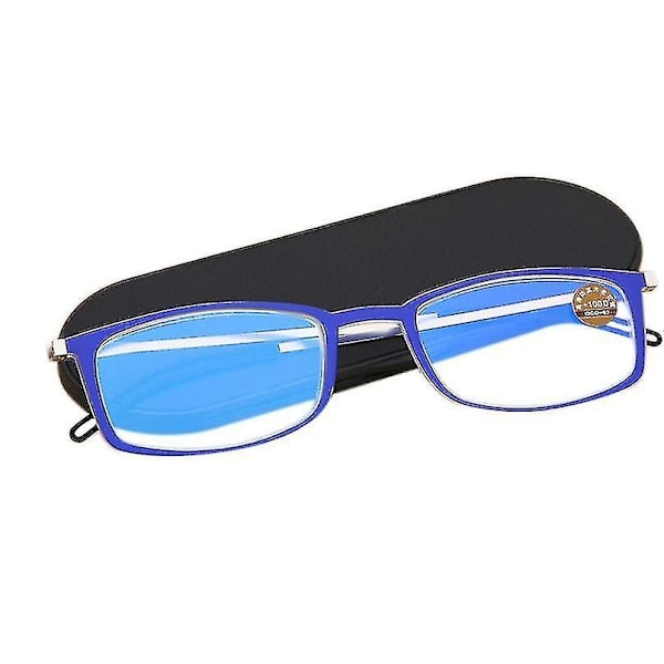 Ultraohut lukulasit miehille ja naisille, hyperopia, sinisen valon esto, suurentava - WELLNGS Blue -2.5