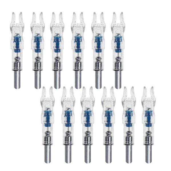 12 PCS LED Lighted Nocks Automatic Nocks Lighted Archery New Lighted Nocks for 6.2mm Archery Hunti-WELLNGS