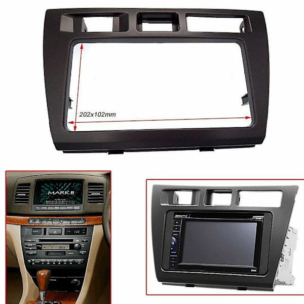 Bilradio Fascia til Mark Ii Jzx110 Verossa Stereo Dash Kit Installation-WELLNGS