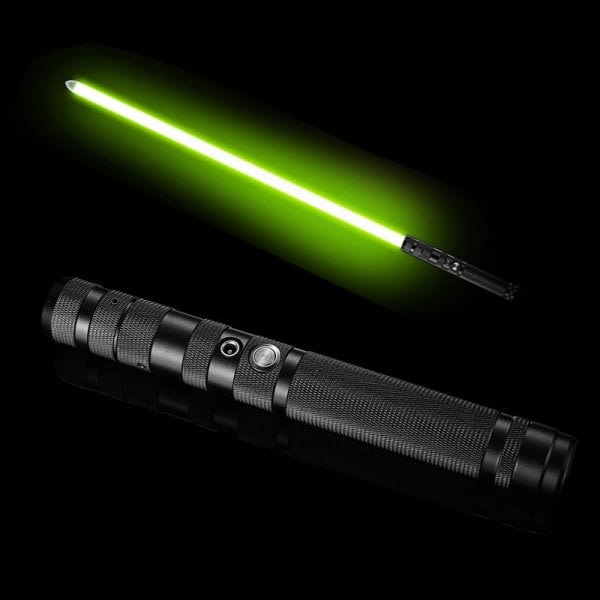 Lyser upp lasersvärd RGB 7 färger utbytbart elektroniskt ljussabelljud（1st-svart）-WELLNGS