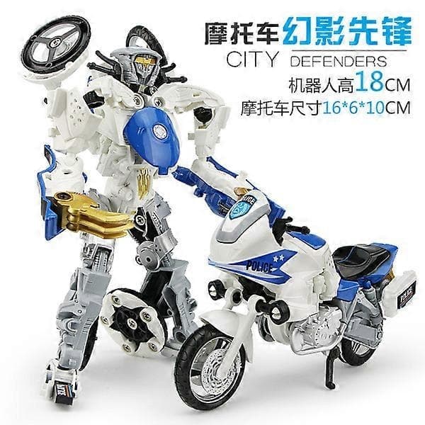 Drenge Legering Transformation Voltron Speedbåd Transformation legetøjsbil Robot Model-WELLNGS motorcycle
