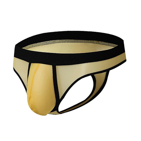 Issilke Mesh Transparent Herre Tanga Undertøy Herre Tanga Undertøy Herre Undertøy-WELLNGS Yellow S