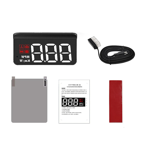 Head Up Display, ACECAR Universal GPS HUD til bil, speedometer USB-interface, hastighed, kørselsretning, overhastighed, ryd fejl kode, til alle køretøjer
