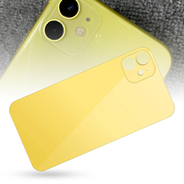 Hiborth Profesjonell Front Glass Skjermtelefon Bakdeksel Utskifting Reparasjonsverktøysett for iPhone 11-WELLNGS Yellow