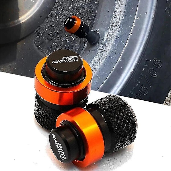 KTM 890 Adventure R 890ADV 890adventure 2020 2021 2022 2023 moottoripyörän lisävarusteet rengasventtiilin korkki jalustan sivutuen alusta - WELLNGS valve caps-Orange