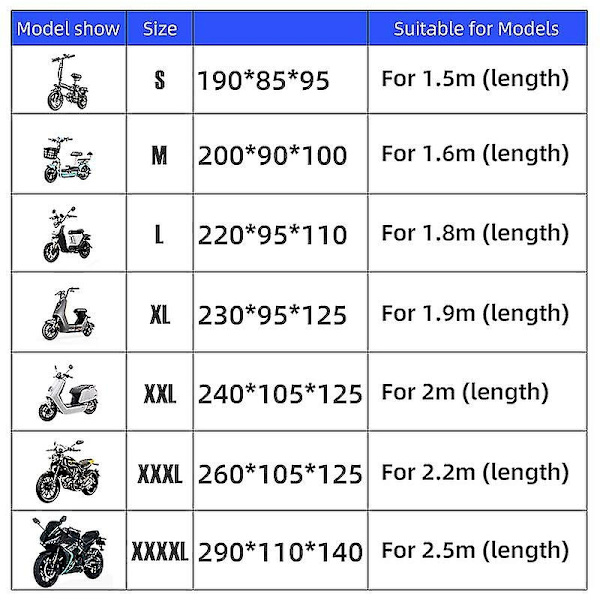 Moottoripyörän Peite Vedenpitävä Kaikki Vuodenajat Pölynkestävä UV-Suojaava Ulko- ja Sisätiloihin Sopiva Moottoripyörän Peite Yamaha R1 R3 R25 Mt-07 Mt-09 - WELLNGS L for 180cm
