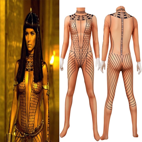 Vuxna barns mamma 2 cosplay kostym kvinnlig Anck Su Namun superhjälte zentai set Halloween bodysuit XS-WELLNGS XS C