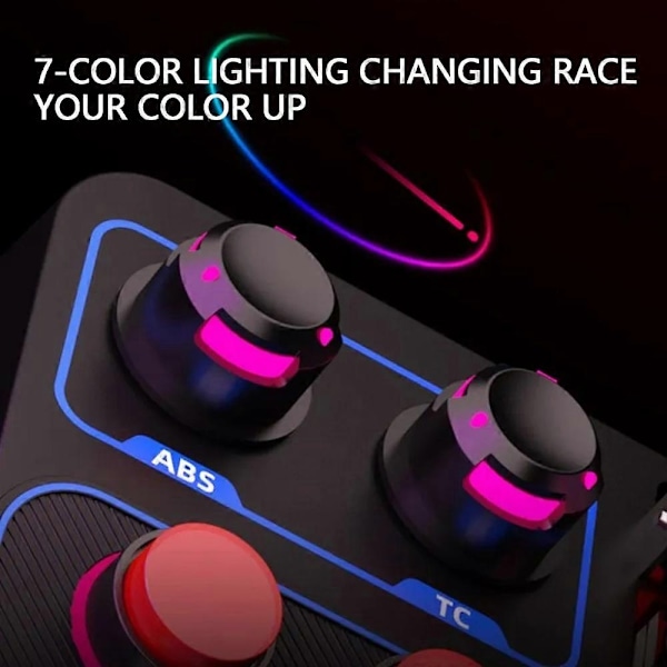 PXN CB1 Sim Racing Knapplåda med RGB-belysning, 30 programmerbara knappar för lastbils- och racingspel - WELLNGS