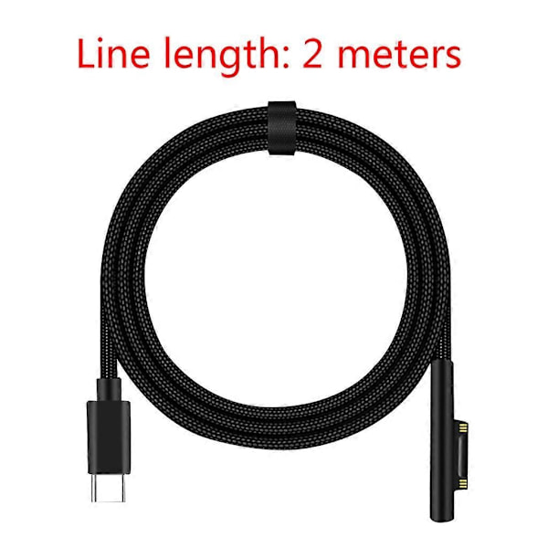 Hurtig Lading Strømadapterkabel for Microsoft Surface Pro 3 4 5 6 GO-WELLNGS