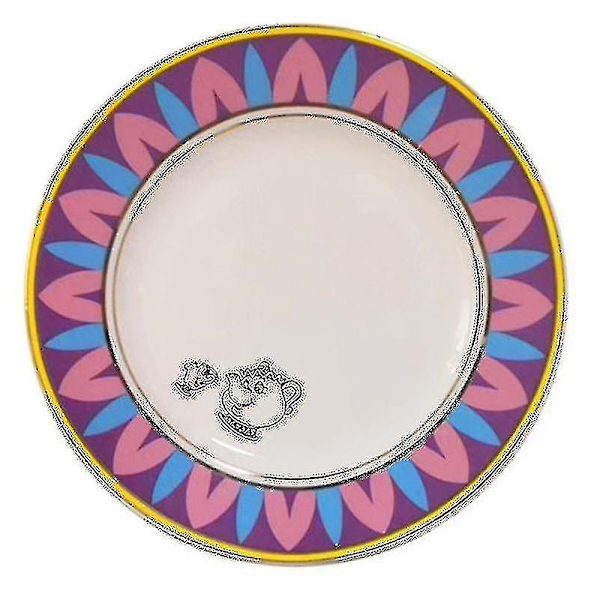 Tegneserie Skønheden og Udyret Tekande Kopsæt Fødselsdagsgave -z-WELLNGS 20cm Plate