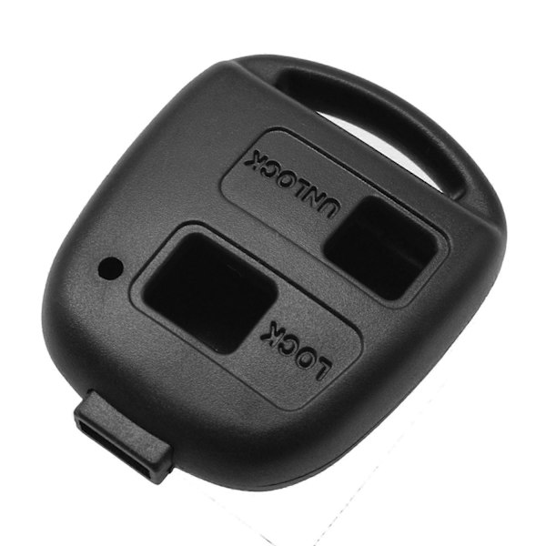 2 Knappars Nyckel Skal Pad Brytare Fodral Kompatibel med Toyota RAV4 Yaris Prado Corolla Land Cruiser Previa Echo Tarago Alphard Pixis Rush-WELLNGS